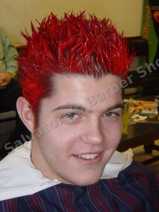 Red Nose Day 2003 — red spiked hair