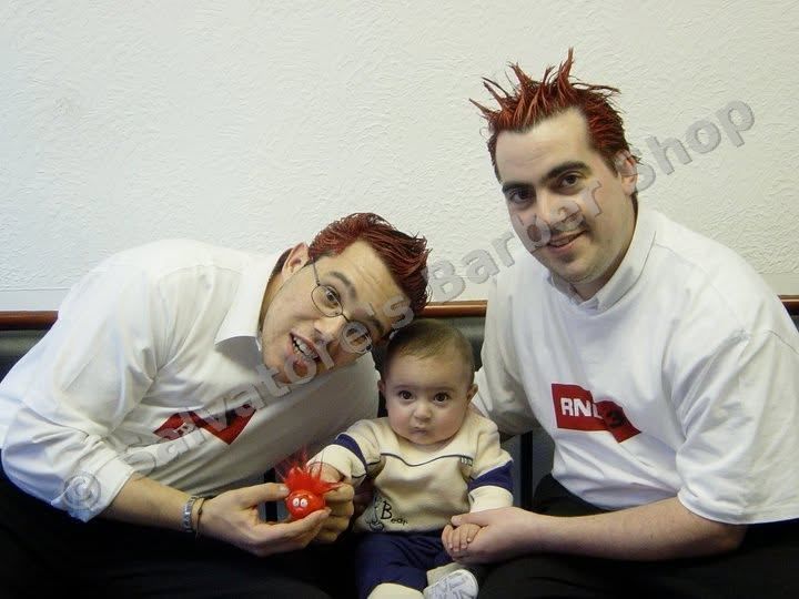 Red Nose Day 2003 — team Salvatores with red noses